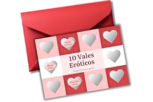 EQUIK PRODUCTS Vales eróticos para parejas | Regalo para pareja, Regalo San Valentín, Aniversario, Romántico | Juego para parejas | Tarjeta rasca y gana con citas sorpresa | 10 vales sexuales (Vales eróticos)