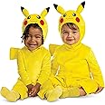 Disguise baby-boys Pikachu Romper Costume, Official Pokemon Toddler Outfit and Headpiece, Size Costume (pack of 1)