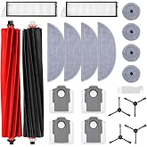 Roborock S8 Maxv Ultra i&ccedil;in aksesuar seti, Saprdii 8 bez silme bezi, 2 kau&ccedil;uk fır&ccedil;a, 4 toz torbası, 2 x filtre, 4 yan fır&ccedil;a, 