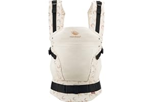 manduca First Baby Carrier - Organic Cotton Baby Carrier for Newborns from 3.5 kg and Toddlers up to 20 kg - Ergonomic Child Carrier with Anatomical Waist Belt - One Size, RainbowDay