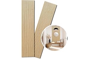 Kaiser plastic® Panneaux acoustiques | Couleur : chêne | Panneaux muraux de différents formats | Paroi à lamelles en bois et feutre | Revêtement mural moderne (240 x 60 cm - 2 pièces)