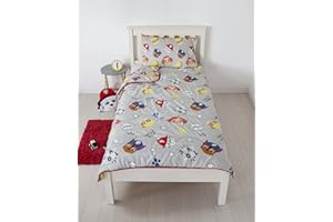 REST EASY SLEEP BETTER Rest Easy Single Coverless Duvet Bedding | Care Free Reversible Coverless Quilt & Pillowcase | Washable Duvet | Perfect For Travelling & Sleepovers (Single 4.5 tog, Paw Patrol)