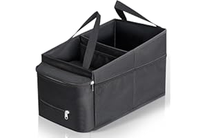 Cozary Autositz Organizer, Auto Organizer Kinder für Spielzeug, Bücher, Snacks, Organizer Auto Rücksitz Kinder mit Becherhaltern und Netztaschen, Rücksitz Organizer Zusammenklappbar