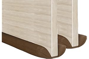 2 x MOXVIO Draft Excluder for Doors, Double Under Door Draught Excluder, 2 Sided Cushion Door Draft Stopper, 70 to 90 cm Cut-to-Size Adjustable Width, Waterproof Snowproof 600D Oxford Fabric (Brown)