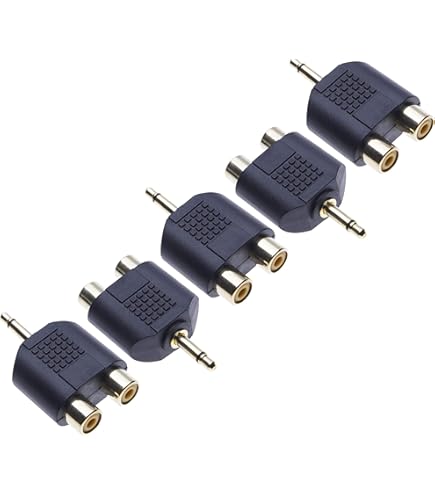 Quiklok Cavo Xlr Jack J&D Cavo 6,35mm TS A 3,5mm TRS, Cavo Adattatore Jack Mono Interconnettore Stereo Aux Placcato Oro Viola 1/4 Di Pollice Maschio A 1/8 Di Pollice Maschio, 1 Metro
