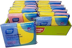 MUNDO FLORAL 36 Esponjas de baño de algodón extra suaves perfectas para pieles sensibles.