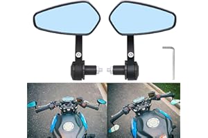 AULESSE Specchietti retrovisori universali per moto, 22 mm, in alluminio CNC, antiriflesso, per manubrio, scooter, cruiser, bici sportiva