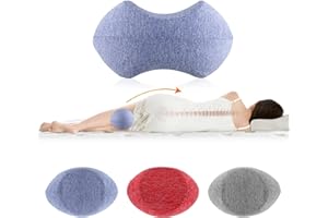 URBANHOMES Kniekissen für Seitenschläfer, Memory Foam Beinkissen mit Bezug abnehmbar Schlafkissen für Rücken, Hüfte, Gelenk, Wirbelsäulen, Schwanger, Schwangerschaftskissen,Lagerungskissen Knie (Seeblau)