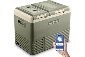 AAOBOSI Kühlbox Kompressor,Auto kühlbox 41L, Kühlbox für die Lagerung von Getränke und Essen, -20°C - 20°C, 12/24V.Auto kühlschrank geeignet für SUVs, Kleinwagen, Nutzfahrzeuge, Sportwagen und LKW.