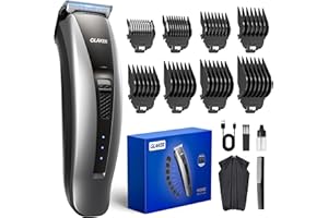 GLAKER Hair Clippers for Men Cordless - 2 in 1 Hair & Beard Trimmer Barber Clipper Kit with 8 Guards, Detachable Blades & Turbo Motor, Professional Mens Beard Grooming Kit for Hair Cutting, Trimming