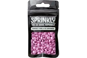 SIMPLY TOPPS Coloured Milk Chocolate Beans - 30g or 100g - Cake, Cupcake & Cookie Decoration Sprinkles (Baby Pink, 30g)