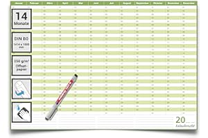 ‎KALENDEROUTLET Kalenderoutlet din B0 XXL Dauerkalender, immerwieder, Premium Qualitätspapier, feucht abwischbar, praktisch und schön 140 cm x 100 cm mit Marker