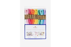 DMC - Assortimento Mouliné 4 mt – Colori "Vitaminici", 100% cotone - 24 matassine da 4 metri | Colori assortiti, filato da ricamo, ideale per il punto croce, braccialetti brasiliani, creazioni tessili