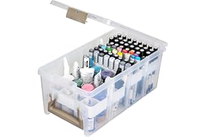 ArtBin Semi Satchel mit Zubehörablagen, Aufbewahrungsbehälter, transparent