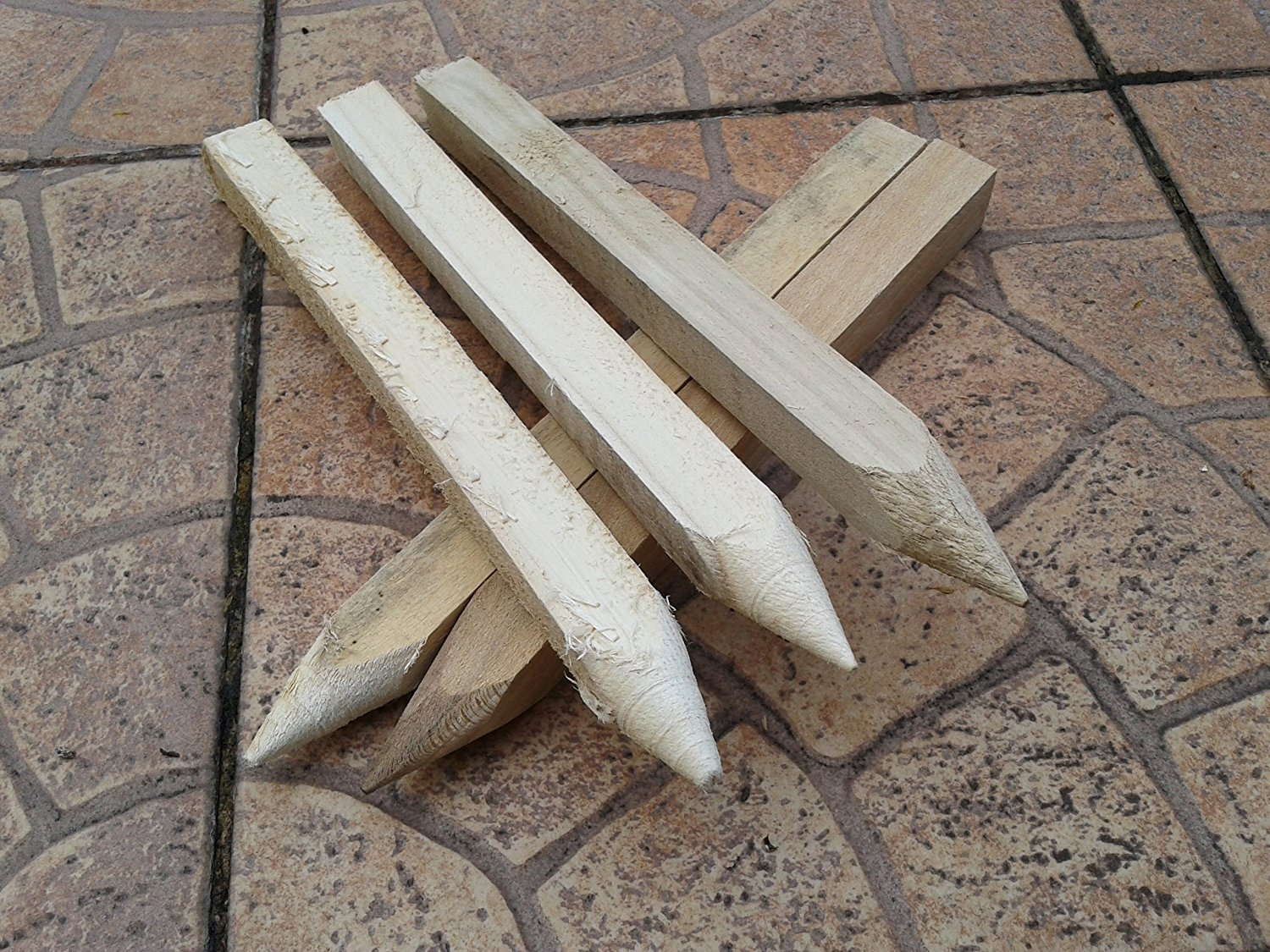20 PCS Treated Site Pegs Wooden Stakes Posts 300mm For Securing Border