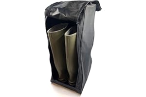 EQUI-NEAT Wellington Boot Bag Water Resistant Welly Bag - Compatible with Big Welly Boots and Walking Boots - Durable Shoe Bag or Wellie Boot Bag with Internal Baseboard for Extra Support and Protection