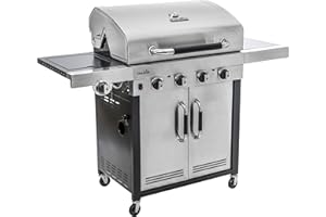 Char-Broil Advantage Series 445S, Barbecue In Acciaio Inox A Quattro Bruciatori Con Bruciatore Laterale, 144 x 59.5 x 115.5 Cm