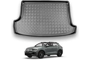 NOMAD VW T-Roc (2017+) Boot Liner [Upper Boot Position] Tailored Fit Car Floor Mat Protector Non Slip Waterproof Raised Edges Compatible Custom Fit Accessory Black Dog & Pet Friendly