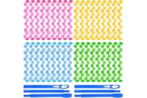 ‎FEPITO FEPITO 36er Pack Magic Lockenwickler Spiral Curls Wave Styling Hair Rollers Kit No Heat Lockenwickler und Stylinghaken für alle Haarlängen, 45 cm