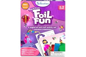 Skillmatics Foil Fun - Unicorns & Princesses, No Mess Art for Kids, Craft Kits & Supplies, DIY Creative Activity, Travel Toys, Gifts for Ages 4, 5, 6, 7, 8, 9