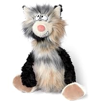 Sigikid BEASTS Kiez Miez – Peluche Chat 35 Cm – Écru – Design Décalé Et Original – Dès 12 Mois – Lavable En Machine