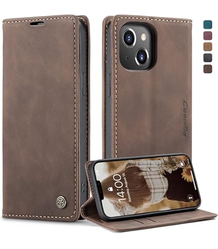 Cofri1453 Custodia A Libro In Pelle PU Per Huawei Mate 10 Pro - Marrone, Con Slot E Supporto - 2