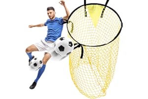 BOMOYA Football Target Net 45 * 60cm - Football Goal Target Net with 4 Adjustable Straps Training Goal Net Foldable Football Training Equipment Target Practice Net Football Throwing Net for Kids and Adult