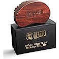 Beardo Boar Bristle Beard Brush|Fine 100% Boar Bristles for Effortless Beard Styling|Detangle and Tame frizzy unruly beard|Compact Travel friendly Ergonomic design|Wooden frame|Firm but Soft Bristles|Use with Beard Oil/Wax/Balm/Cream