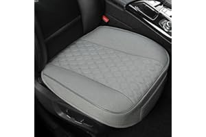 ‎GIANT PANDA GIANT PANDA Leinen-Autositzbezug, Schutz, rutschfeste Unterseite, passend für 95% Aller Fahrzeuge, um die Unterseite gewickelt, Rautenmuster (Grau, 2 Stück)