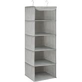 SONGMICS Asılı raf, elbise dolabı d&uuml;zenleyici, askılı muhafaza, kıyafetler i&ccedil;in, yer tasarrufu sağlar ve katlanabilir, metal 