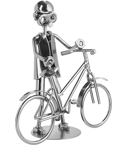 Steelman24 I Schroevenmannetjes fiets I Made in Germany I Handwerk I Geschenkidee I Stalen figuur I Metalen figuur I Metalen figuur I Metalen mannetje