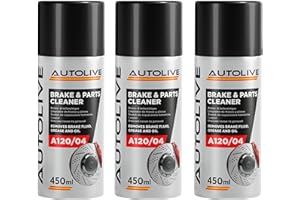 AUTOLIVE GROUP Limpiador de Frenos y Embrague - Brake & Parts Cleaner Pack de 3 - Ayuda a Eliminar Aceites, Grasas, Alquitrán, Resina y Pegamento - No Daña Articulaciones ni Juntas - 450 mL
