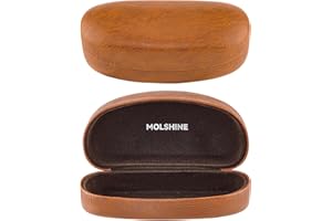 molshine Hard Shell Sunglasses Case,Classic Large Glasses Case for Sunglass, Eyeglasses with Cleaning Cloth, Pocket