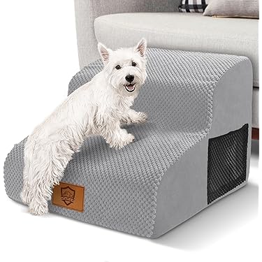 Hundetreppen Für Bett & Sofa - 2 Stufen Klappstufen Mit Abnehmbarer Abdeckung | 67x39x20cm Rutschfester Aufstieg