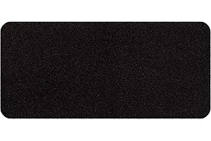 Salonloewe Fußmatte waschbar schwarz 30 x 60 cm Schmutzfangmatte unifarben rutschfest Eingangs-Matte
