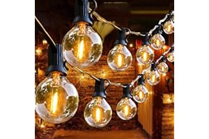 EUJAM Guirnaldas Luces Exterior 28M Guirnaldas Luminosas Exteriores con 50+3 Bombillas G40 guirnalda led exterior impermeable 2700K Blanco cálido Cadena de Luces Exterior para Jardín Porche Patio Trasero