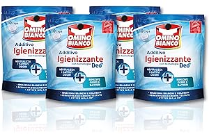 Omino Bianco - Additivo Lavatrice Igienizzante Idrocaps, Capsule Idrosolubili per Bucato, Tecnologia Deo+, Contro Batteri e Cattivi Odori, 10 Caps x 4 Confezioni