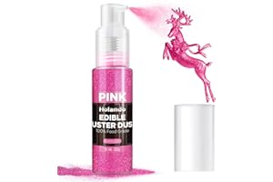 HOLAMDO 20g Paillettes Comestibles Spray, Rose Paillettes Alimentaires Comestibles pour DéCoration de GâTeaux, Cocktails, Spray Paillette - Colorant Alimentaire Poudre Edible Glitter Spray