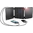 Ultra-light 21W Portable Solar Charger, BigBlue Foldable Solar Panel Charger with USB-A and USB-C (5V/4.2A Toal), IP68 Waterproof for Camping, Emergency Power, Compatible with Phone, Power Bank etc.