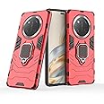 Case for Honor X60 Pro/X9C/MAGIC 7 Lite,Hybrid Heavy Duty Protection Shockproof Defender Kickstand Armor Case Cover,Red