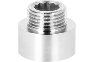 BFG Adaptador de Reductor de Latón Cromado 3/4" BSP (24,1mm) Hembra x 1/2" BSP (21mm) Macho, Accesorios de Fontanería para Tubería de Agua, Accesorio Roscado de Plomería, 10 Bar, Max. Temp. 120°C