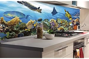 DIMEX Küchenrückwand Folie selbstklebend Fische IM Ozean | Klebefolie - Dekofolie - Spritzschutz für Küche | Made in EU - 180 cm x 60 cm