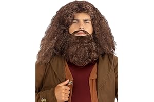 Funidelia Peluca Oficial de Hagrid con barba para hombre. Accesorios de disfraces para adultos