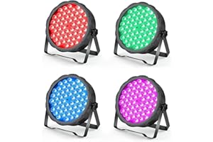 BETOPPER luci dj luci discoteca luci palco 54 * 1,5 W par led RGB 3 in 1 controllo vocale/ DMX512 adatto per le esibizioni del bar del club di matrimoni di feste （4 pezzo）