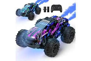 MOJINO Remote Control Car RC Auto All-Terrain for Boys 6 7 8 9 10 11 12 Years Old, with Spraying and Lighting Effects, 60 Minute Runtime, for Kids, 1:18 for Boys and Girls