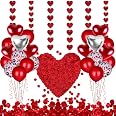 20 Palloncini A Cuore Rosso 18 Pollici (45 Cm) In Foil, Per Matrimonio, San Valentino, Compleanno, Riempibili Con Elio