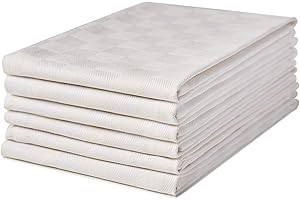 Sticky Toffee 100% Baumwolle Geschirrtuch | 6er-Set, | Champagner überprüfen | Größe 46 x 70 cm | Saugfähige Restaurant-Bar-Glas-Küchenwäsche