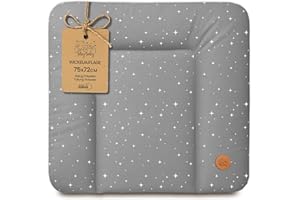 Wickelauflage Wickelunterlage abwaschbar und wasserdicht 75x72 cm - Wickelmatte zum Auflegen auf Wickeltisch Wickelaufsatz Wickelkommode oder Waschmaschine changing mat 75 x 72 Galaxie B