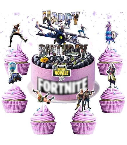 Bougie Chiffre 10 Fortnite - Décoration Gâteau Anniversaire Enfant - Cire Paraffine - Thème Jeu Vidéo
