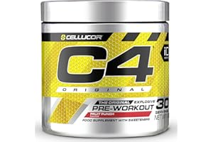 CELLUCOR Poudre pré-entraînement C4 Original - jus de fruit | Boisson énergisante pré-entraînement | 150 mg de caféine + bêta-alanine + monohydrate de créatine | 30 portions